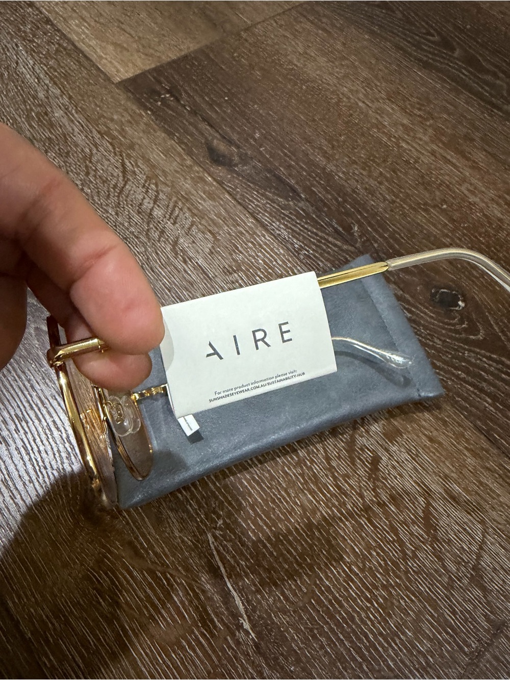 NWT Aire Altair gold clear Sunglasses with Amber Lenses - Picture 5 of 8
